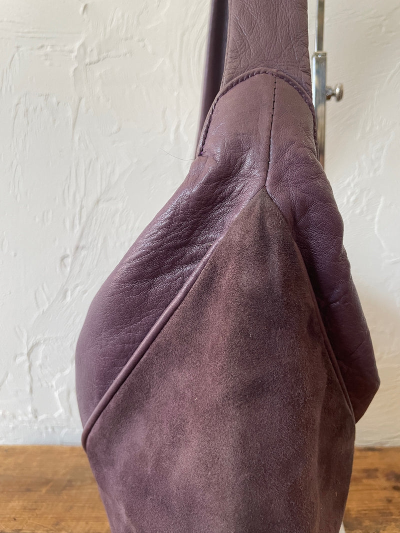 Vintage 1980s Ferragamo Eggplant Purple Leather Handbag - We Thieves