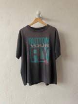 Vintage Levi's Charcoal Grey "Button Your Fly" Single Stitch T-Shirt XL - We Thieves