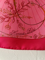 Vintage Hermes Fuschia Pink Effluves Silk Scarf - We Thieves