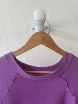 Vintage 70s/80s Thrashed Purple Sweatshirt with Visible Mending S - We Thieves