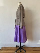 Vintage 1970s Janice Wainwright Grey Viscose Sequin Blouse M - We Thieves