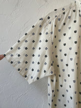 Vintage Oscar de la Renta White Crest Print Button Down M - We Thieves
