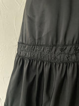 Vintage Tiered Black Embroidered Slip Dress M - We Thieves