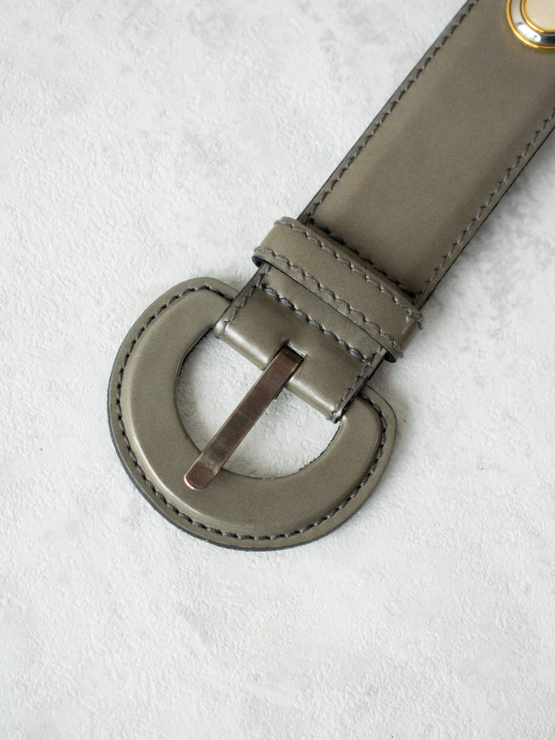 Vintage Escada Grey Pearlescent Embellished Belt M/L - We Thieves