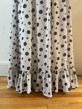Vintage 60s/70s Ruth Chagnon Black & White Polka Dot Maxi Dress S - We Thieves