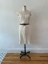 Vintage 1970s Cotton Crotchet Dress