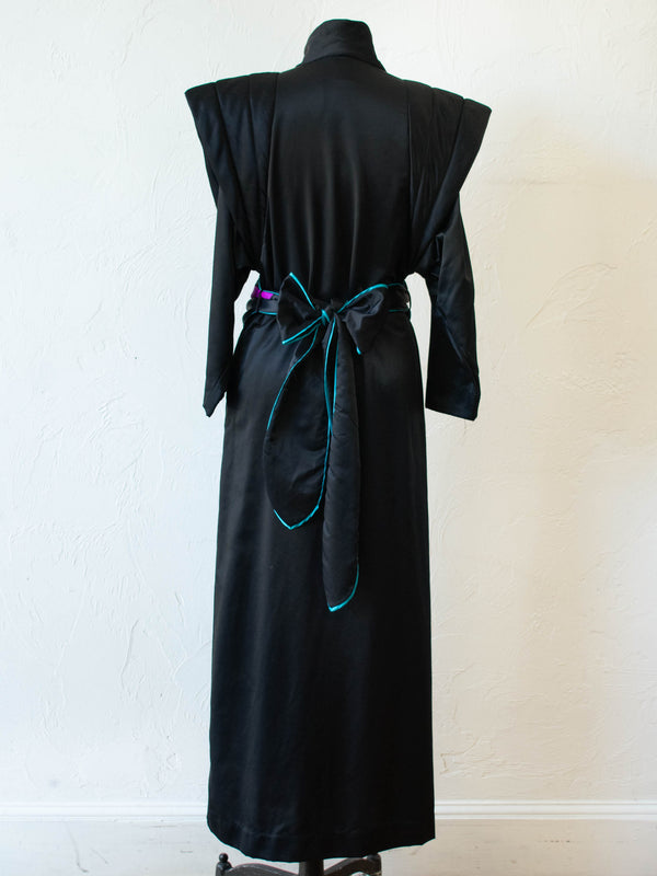 Vintage 1980s Natori Black Kimono Inspired Robe M/L - We Thieves