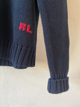 Vintage Polo Ralph Lauren Navy Cotton American Flag Sweater S/M - We Thieves