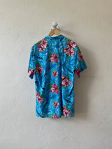 Vintage Marc Daniels Swimmers Light Blue Hawaiian Button Down Shirt M/L - We Thieves