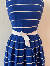 Vintage 1960s/70s Lanz Original Blue Sailor Dress with Cape S