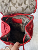 Vintage Coach Mini Back Pack Y2K Red B0439368