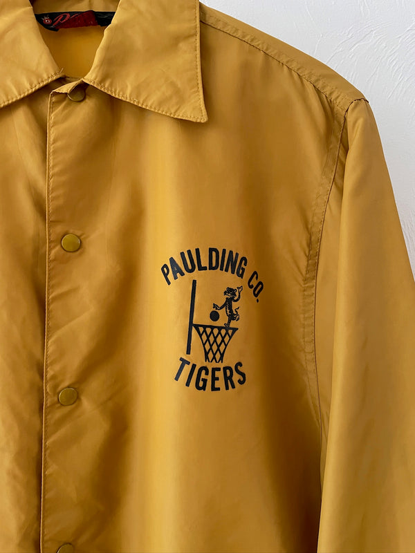 Vintage 1960s Pla-Jac Paulding Co. Tigers Mustard Coaches Jacket M/L