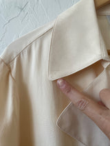 Vintage Emanuel Ungaro Cream Silk Double Breasted Blouse L - We Thieves