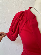 Vintage Diane Von Furstenburg Red Wool Wrap Dress S/M - We Thieves