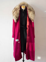 Vintage 90s Lane Bryant Cranberry Wool Coat L - We Thieves