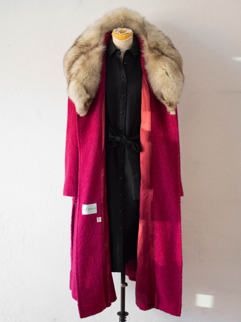 Vintage 90s Lane Bryant Cranberry Wool Coat L - We Thieves