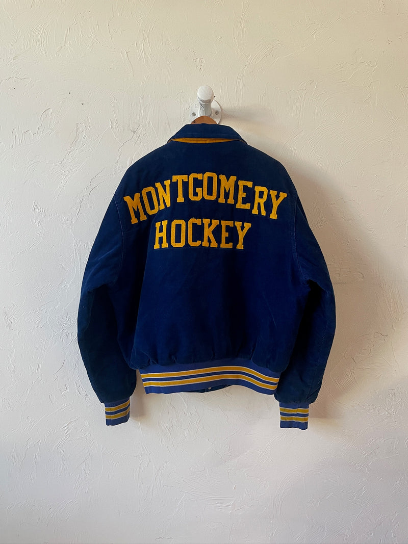 Vintage Montgomery Hockey Corduroy Letterman Jacket L/XL - We Thieves