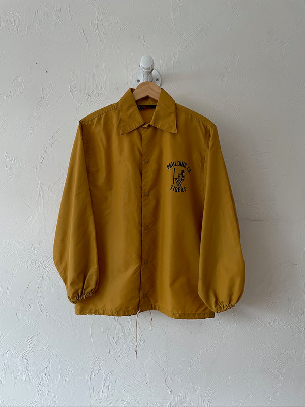 Vintage 1960s Pla-Jac Paulding Co. Tigers Mustard Coaches Jacket M/L
