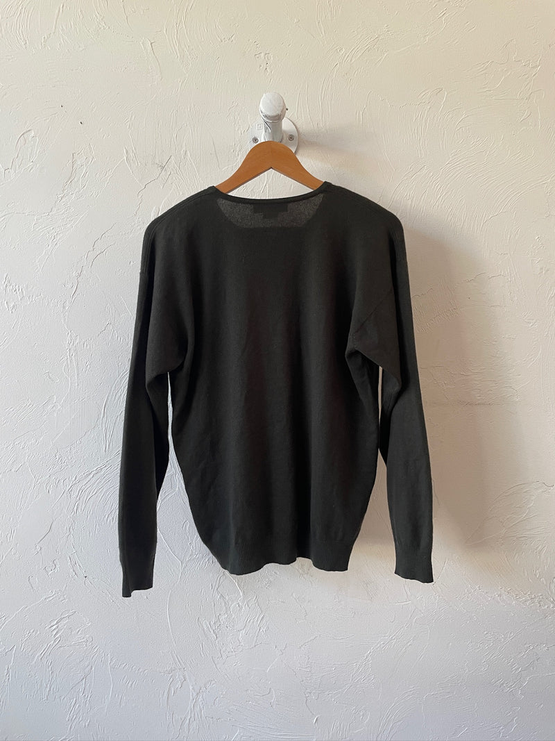Vintage Brunello Cucinelli Dark Army Green Cashmere/Silk Blend Sweater S/M - We Thieves