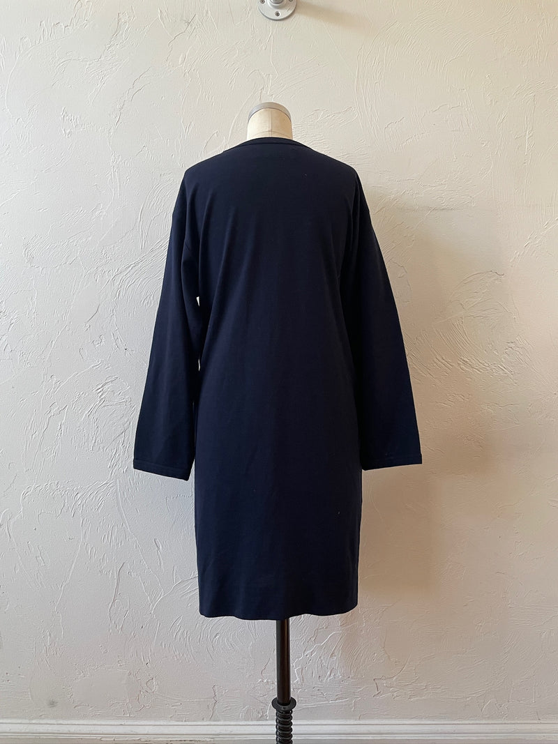 Vintage Comme Des Garçons Navy Wool Asymmetrical Cape/Dress M/L - We Thieves
