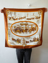 Vintage Hermes 1975 L'Hiver en Poste Silk Scarf - We Thieves