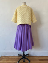 Vintage 1960s Quilted Butter Yellow Capelet M/L - We Thieves