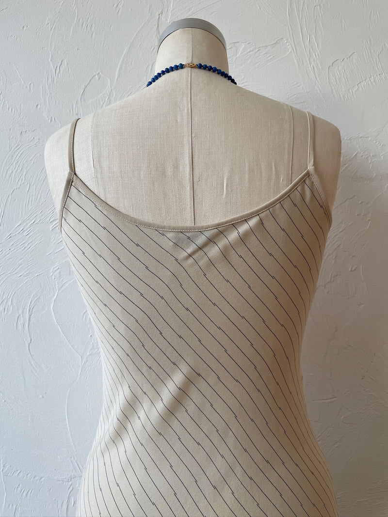 Vintage Armani Diagonal Stripe Bias Cut Midi Dress S - We Thieves