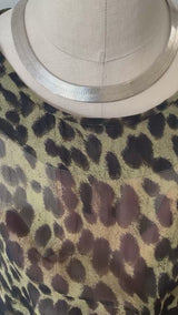 Vintage Isabel Marant Étoile Green Cheetah Print Drop Waist Dress L/XL - We Thieves