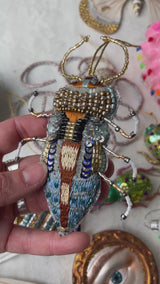 Beaded Beetle Ornament