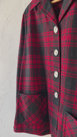 Vintage Pendleton Grey and Red Wool Coat S/M - We Thieves