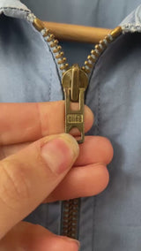 Vintage 80s Yves Saint Laurent Rive Gauche Lightweight Blue Jacket Jacket M (AS-IS)