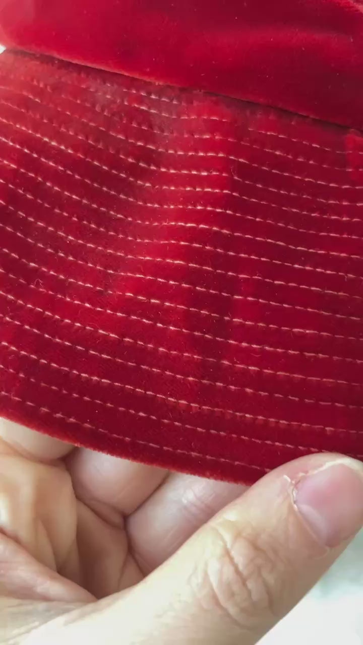 Vintage Red Velvet Floppy Bucket Hat - We Thieves