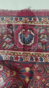 Vintage Ralph Lauren Maroon Tapestry Inspired Woven Scarf - We Thieves