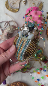 Beaded Beetle Ornament