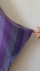 Vintage Avoca Irish Wool Purple Striped Cape Coat with Scarf