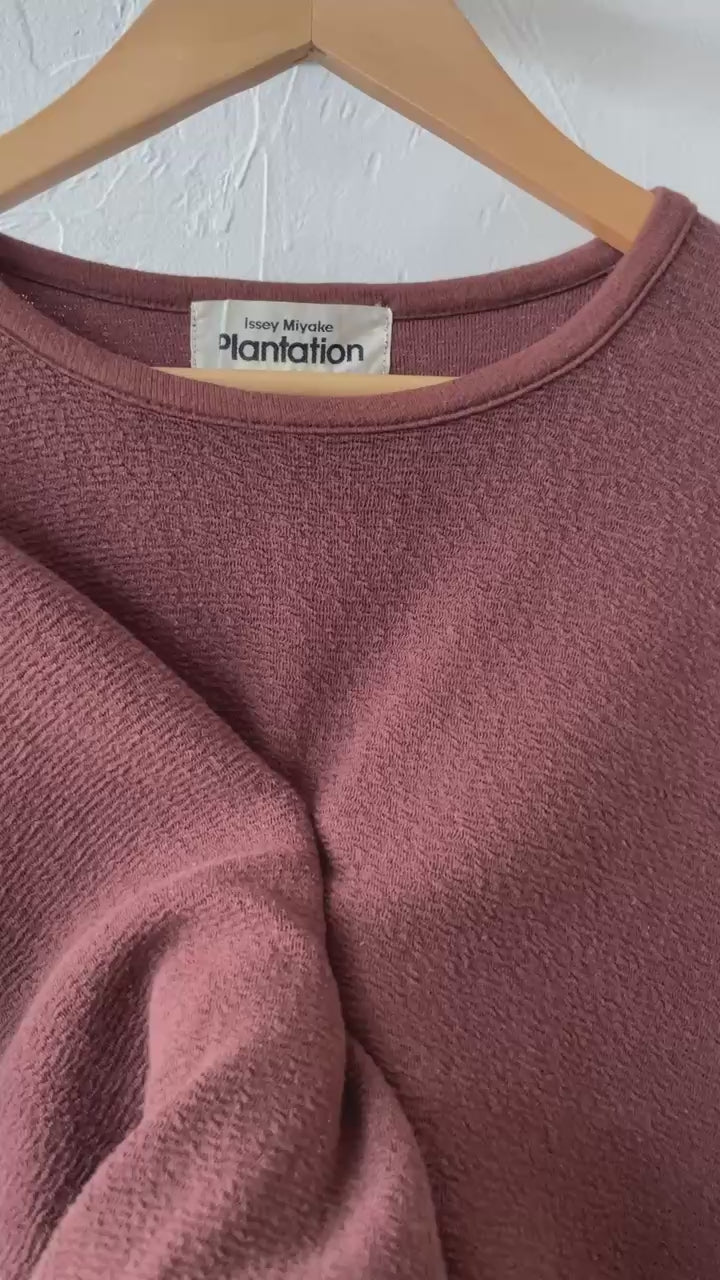 Vintage Issey Miyake Earth Brown Cotton Long Sleeve Knit Shirt S - We Thieves