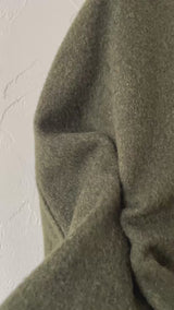 Vintage 60s/70s Yves Saint Laurent Olive Green Wool Loden Cape