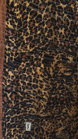Vintage Yves Saint Laurent Sheer Silk Animal Print Scarf