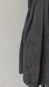 Vintage 2005 Lanvin Black & Brown Floral Jacquard Skirt M