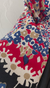 1960s Flower Power Blouse M