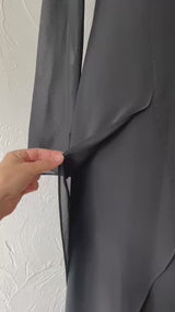 Vintage Moschino Couture Black Tiered Silk Chiffon Dress M