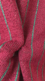 Vintage 90s Gap Burgundy & Teal Wool Pinstriped Cardigan Sweater S - We Thieves