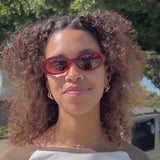 Sweet Leaf Sunglasses in Crystal Black Cherry Bio/Amber - We Thieves