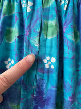 Vintage 60s Hawaiian Kalama Sportswear Blue/Green Fit+Flare Dress S/M - We Thieves