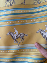 Vintage Hermes Yellow Sequences Silk Scarf