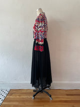1960s Flower Power Blouse M
