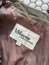 Vintage 1980s Wilson's Taupe Leather & Suede Jacket M/L