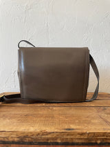 Vintage Ferragamo Taupe Leather Crossbody Handbag - We Thieves