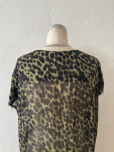 Vintage Isabel Marant Étoile Green Cheetah Print Drop Waist Dress L/XL - We Thieves