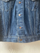 Vintage Levi's Red Tab Dark Denim Trucker Jacket L - We Thieves